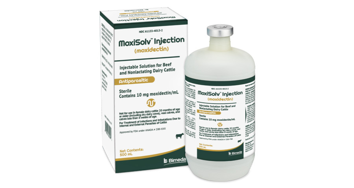 Bimeda US Launches MoxiSolvTM Injection (moxidectin) in a Plastic